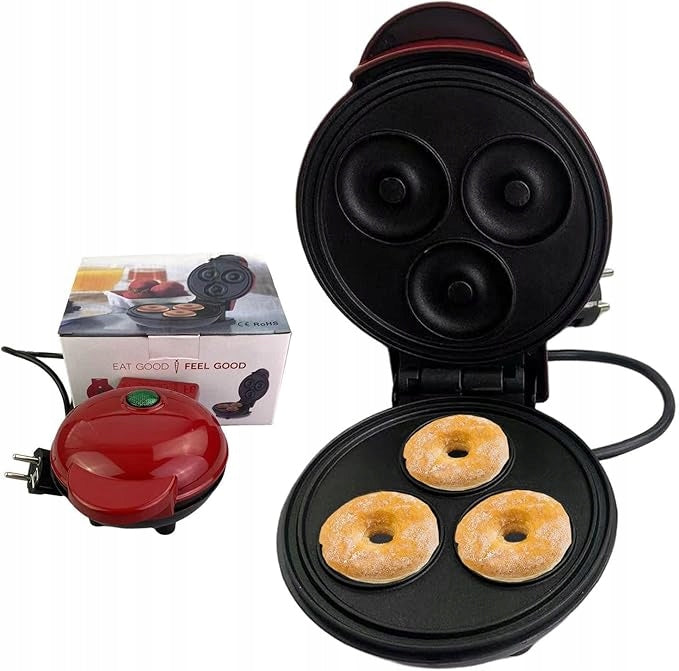 LOMUG Mini Donut Machine – Double Heating, Red