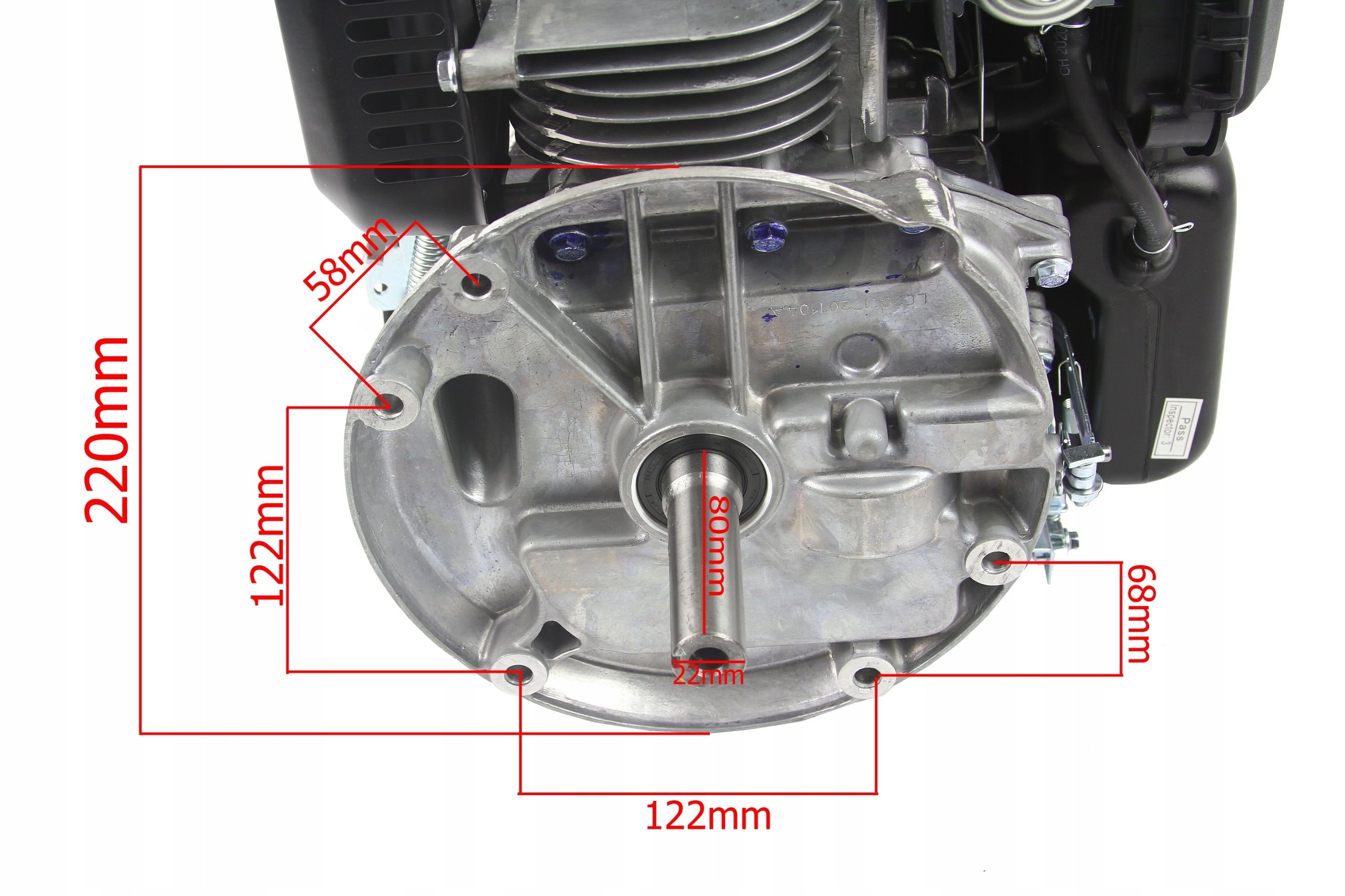 LONCIN combustion engine for LC1P65FE 139cm3 x 22,2 x 80mm 4HP 4-stroke mower Type engine