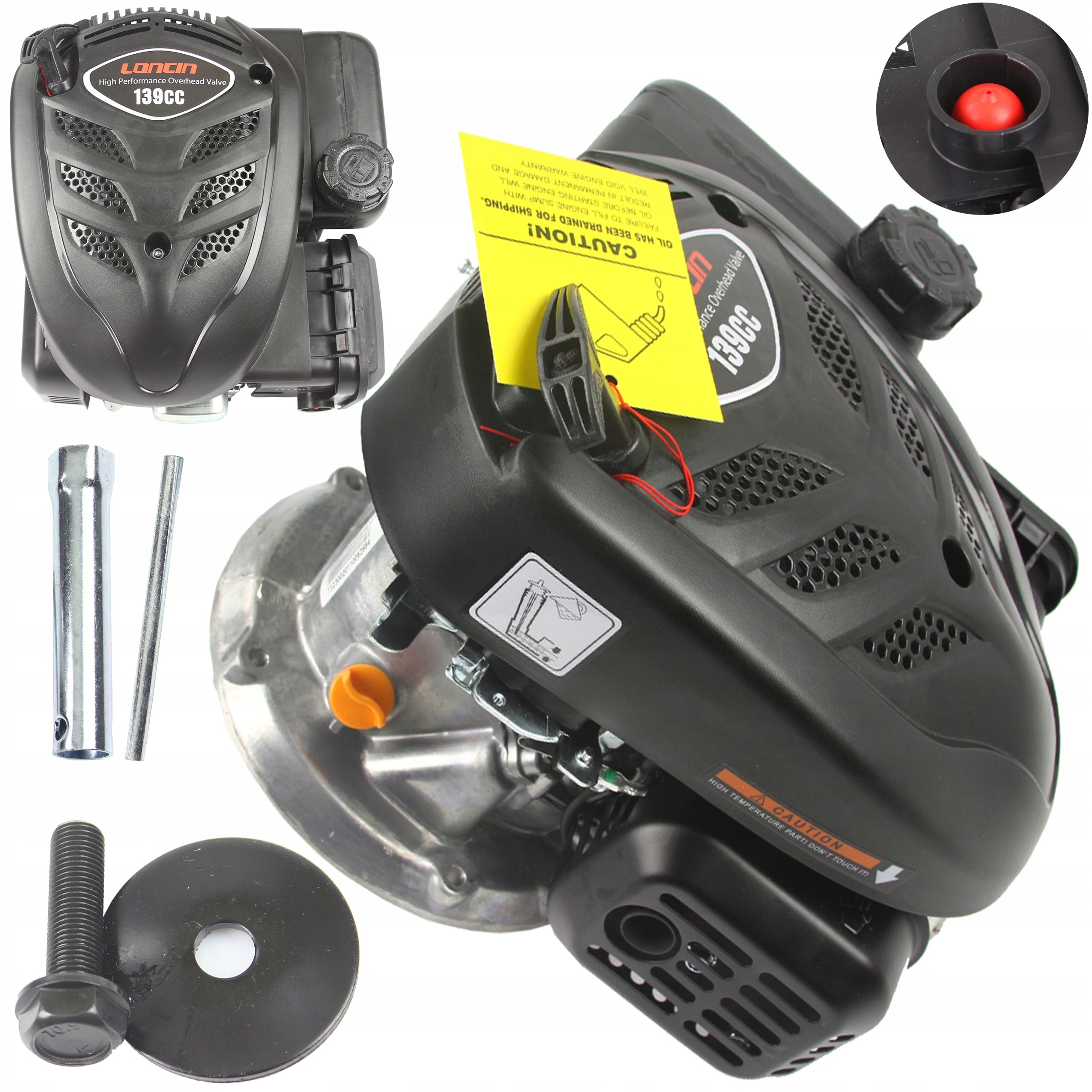 LONCIN combustion engine for LC1P65FE 139cm3 x 22,2 x 80mm 4HP 4-stroke mower