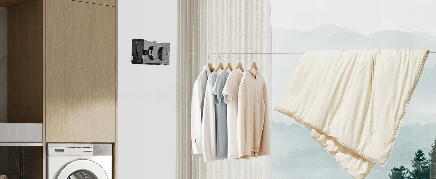 LONG EXTENDABLE LAUNDRY LINE 5,1M DURABLE DRYING STRINGS Manufacturer code MG006