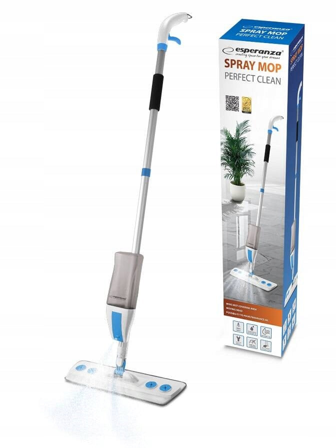 LONG FLAT MOP WITH FLOOR WASHER MICROFIBER INSERT 126CM 600ML