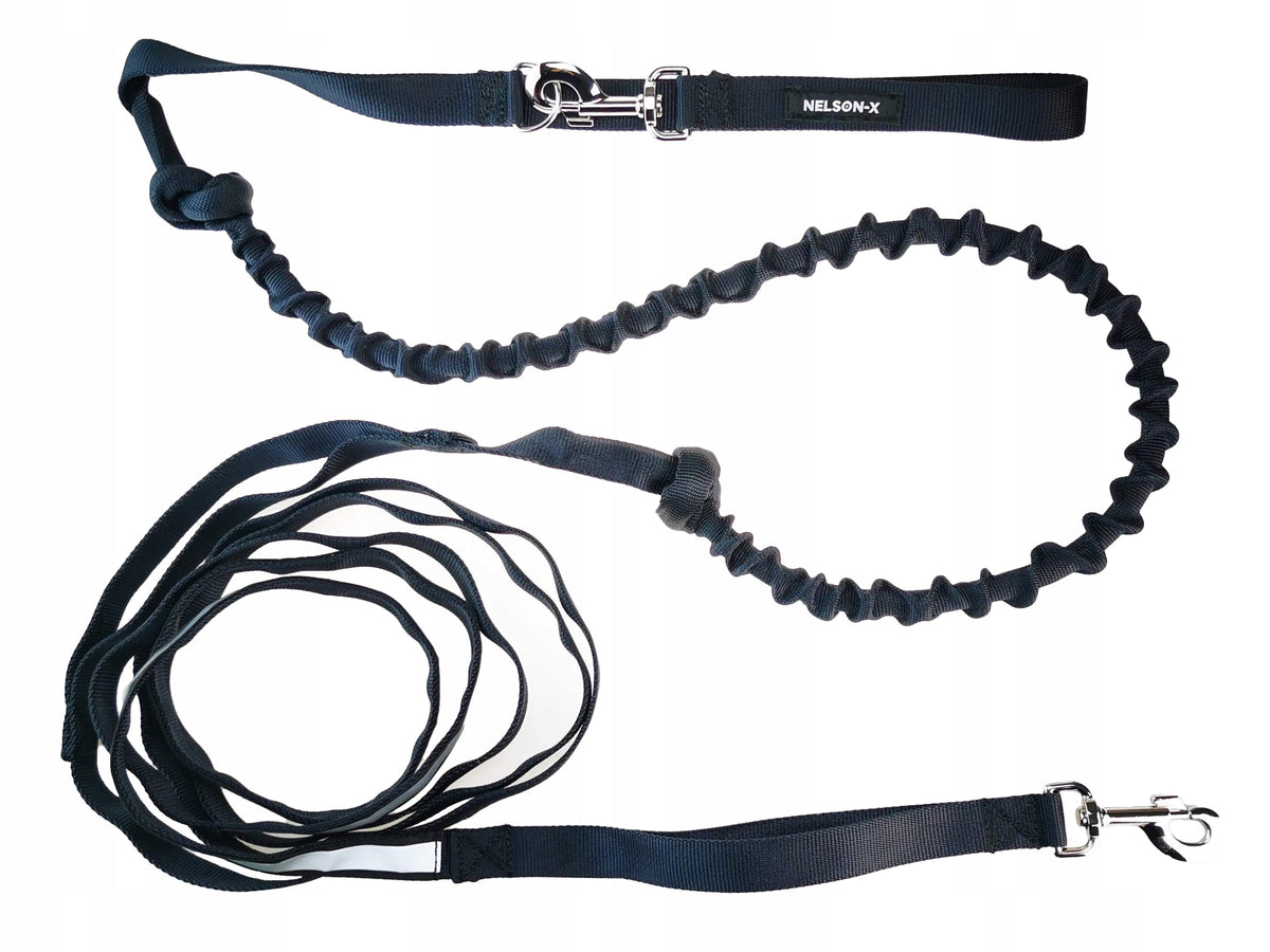 LONG LEASH WITH SHOCK ABSORBER FOR DOG REFLECTIVE NELSON-X 5m