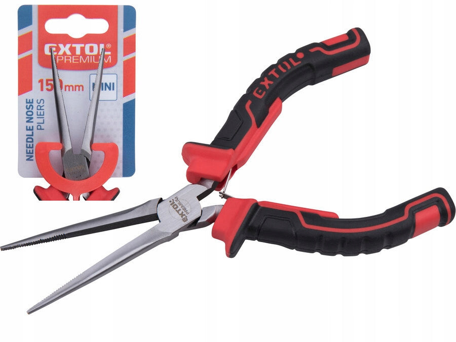 LONG PLIERS ELONGATED STRAIGHT PRECISION MINI 150mm EXTOL PREMIUM Packaging status original