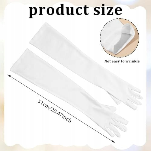 LONG SATIN OPERA GLOVES FOR WOMEN FOR WEDDING Manufacturer code Bez marki