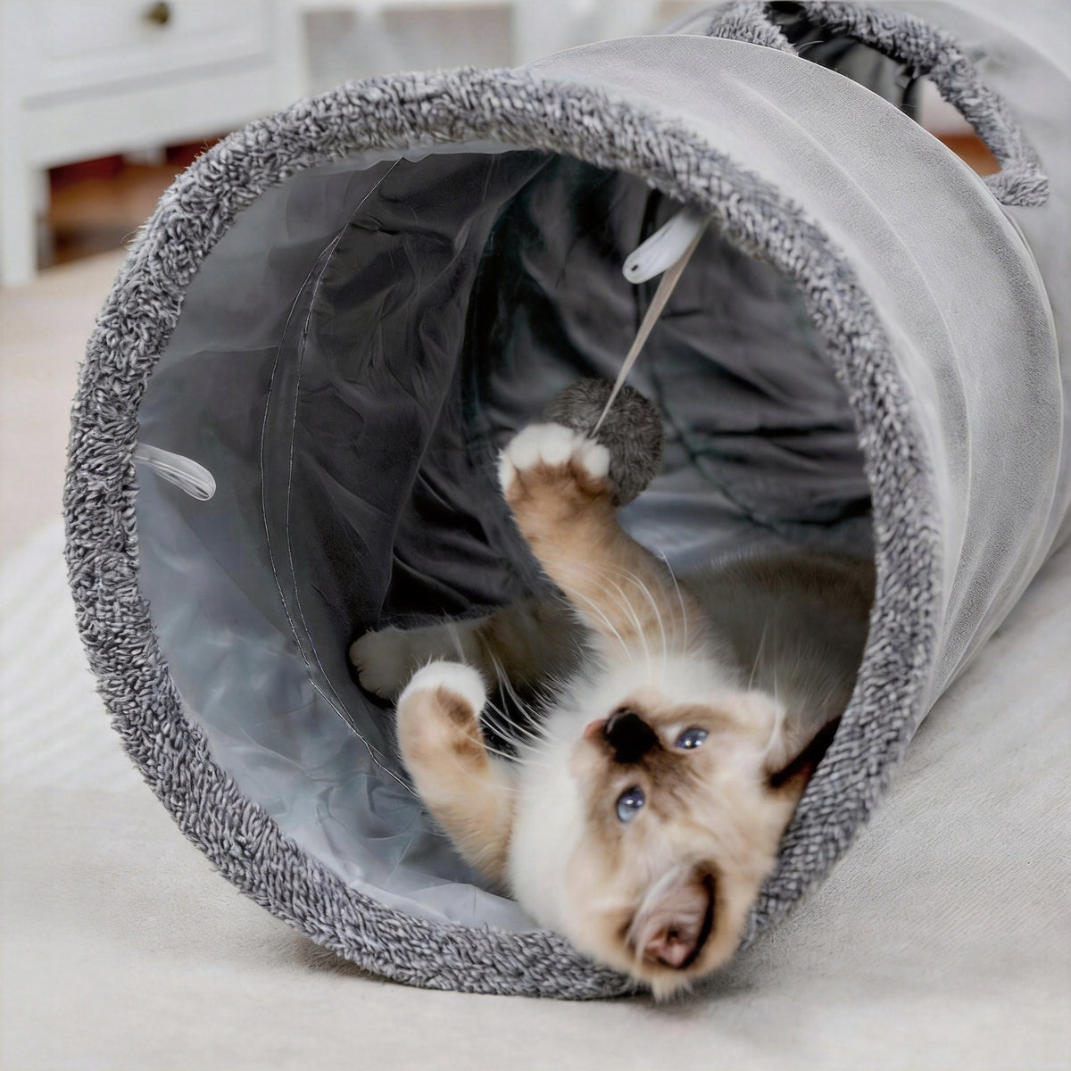 LONG TUNNEL FOR CAT 130X30CM TOY WITH BALL INTERACTIVE FOLDING HOUSE Manufacturer code INTERAKTYWNY TUNEL DLA KOTA