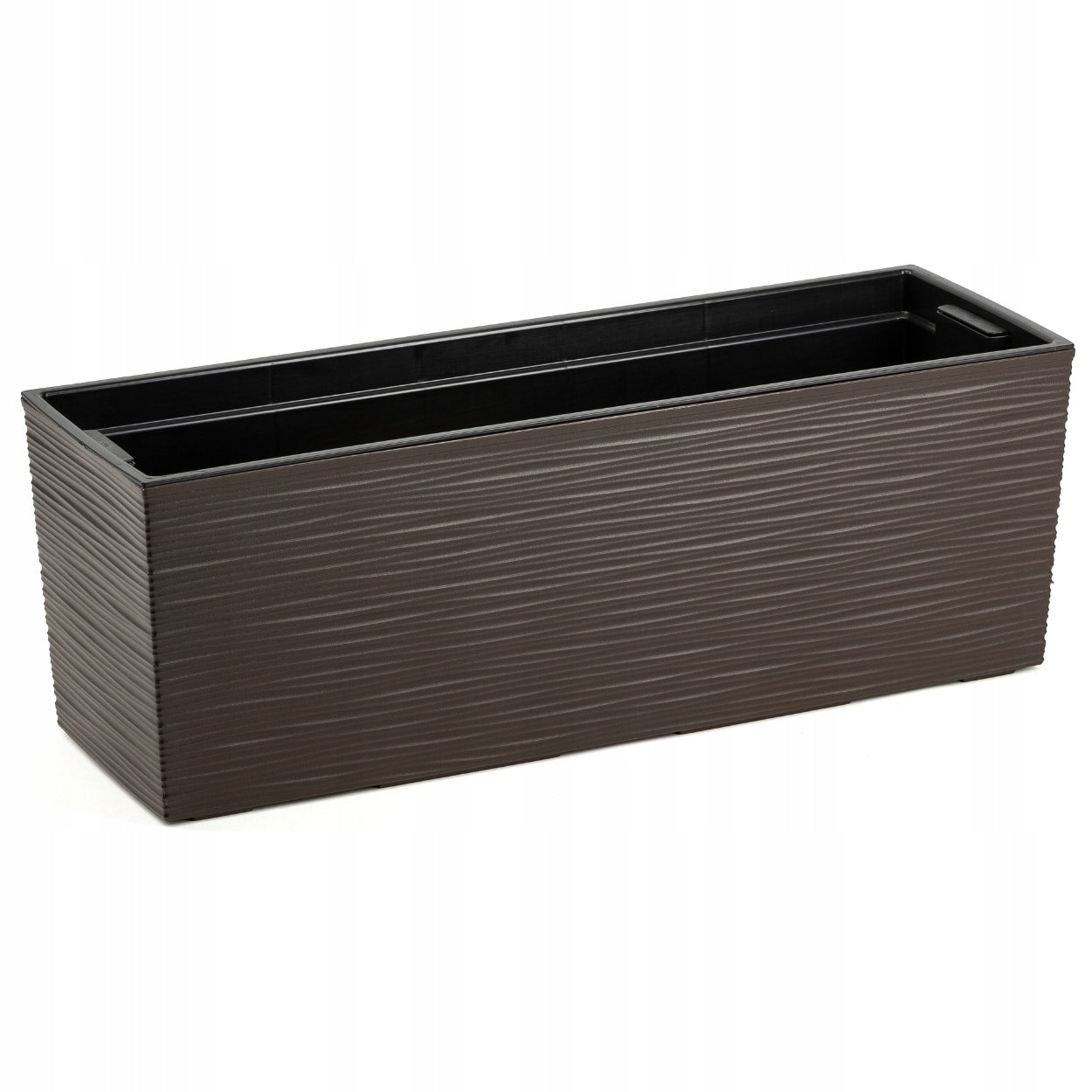LONGITUDINAL PLANTER BRONZE 56x19 cm garden box flowerbed for terrace balcony Color brown