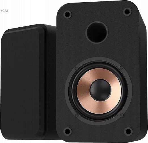 LONPOO Compact PC Speaker, Bluetooth, Active Bookcase Speaker with USB 30w