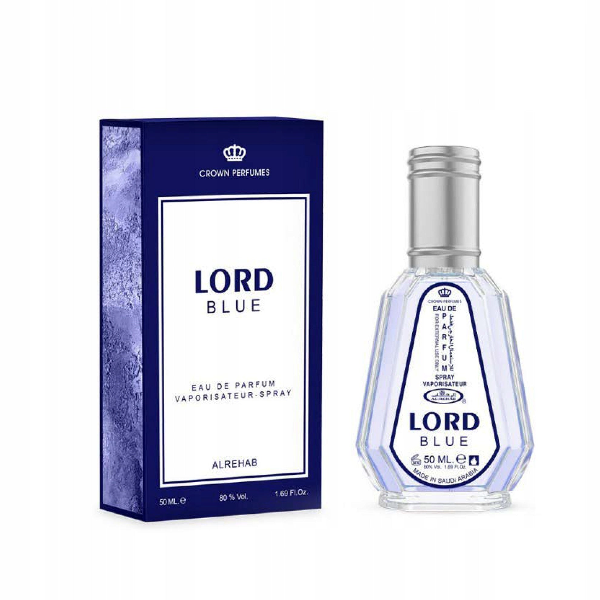 LORD BLUE ARABIC PERFUME MEN'S CITRUS WOODY MUSK 50ml AL REHAB EDP Packaging status original
