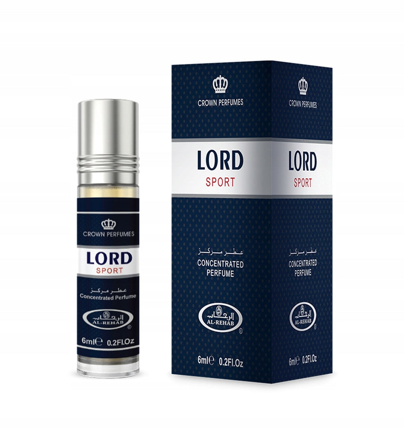LORD SPORT ARABIC PERFUME IN CITRUS WOOD OIL 6 ml AL REHAB Packaging status original