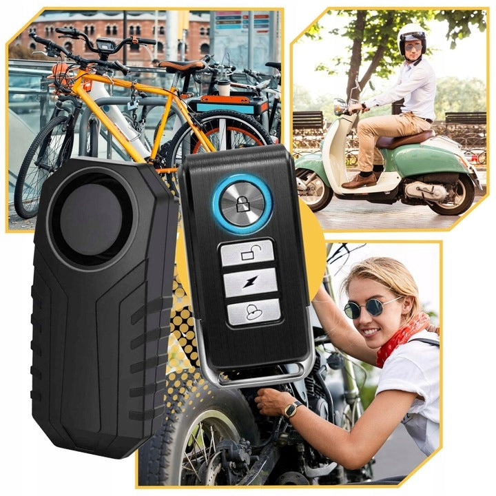 LOUD BICYCLE ALARM WITH REMOTE CONTROL WATERPROOF DURABLE Manufacturer code AL1
