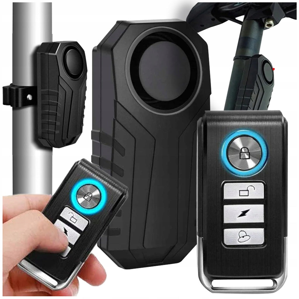 LOUD BICYCLE ALARM WITH REMOTE CONTROL WATERPROOF DURABLE