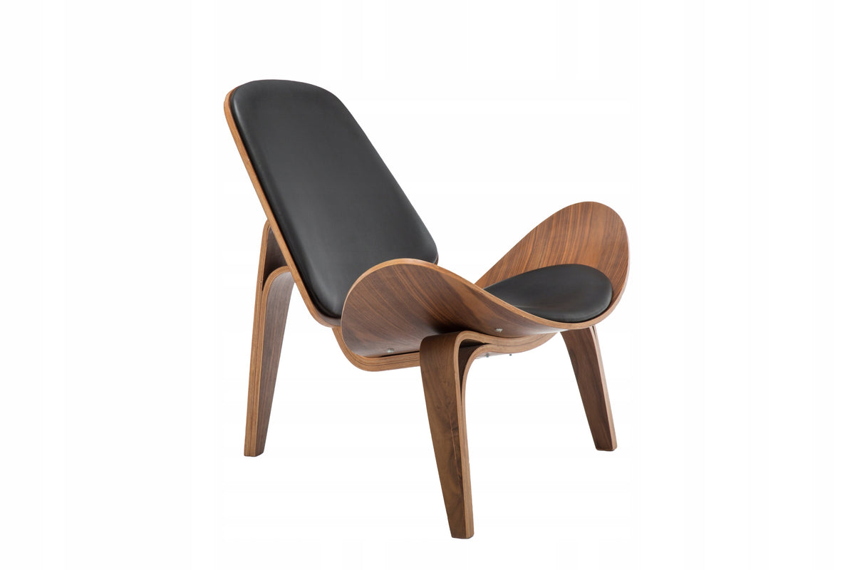 LOUNGE CHAIR NIKO CHAIR WALNUT BLACK