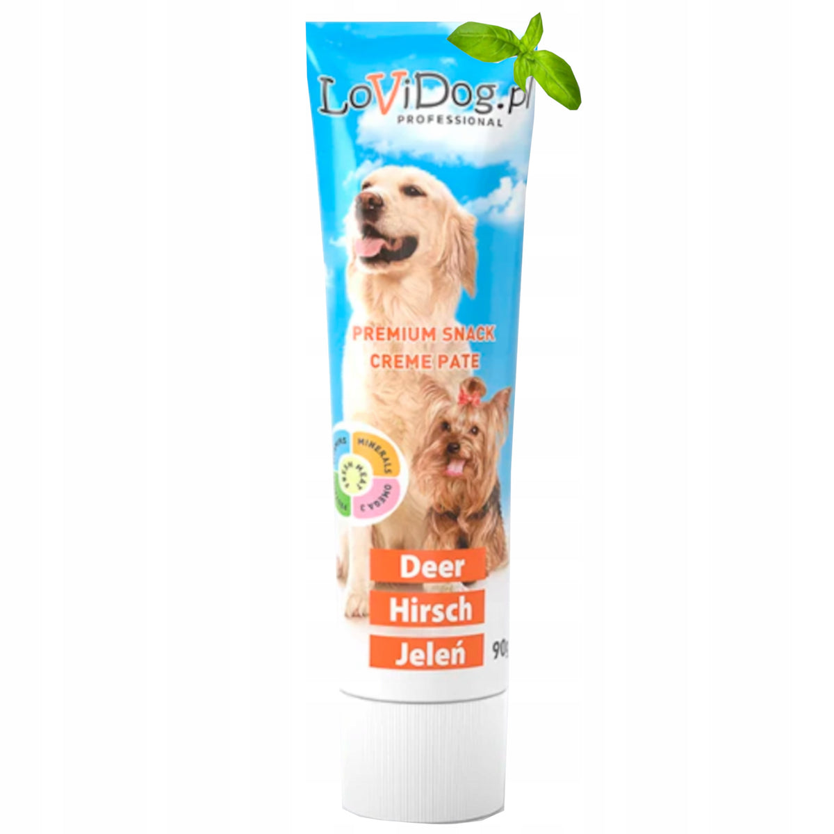 LOVIDOG DOG TREAT FLAVOR PATE DEER PASTE FOR LICKING 90G Volume 90 ml