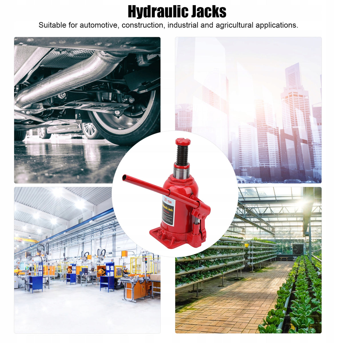 LOW BOLLARD LIFT HYDRAULIC BOTTLE 20T 215-420MM JACK Brand no brand