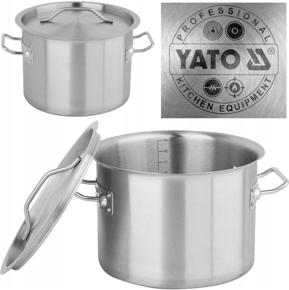 LOW POT WITH STAINLESS STEEL LID 25X18CM 9L INDUCTION YG-00046