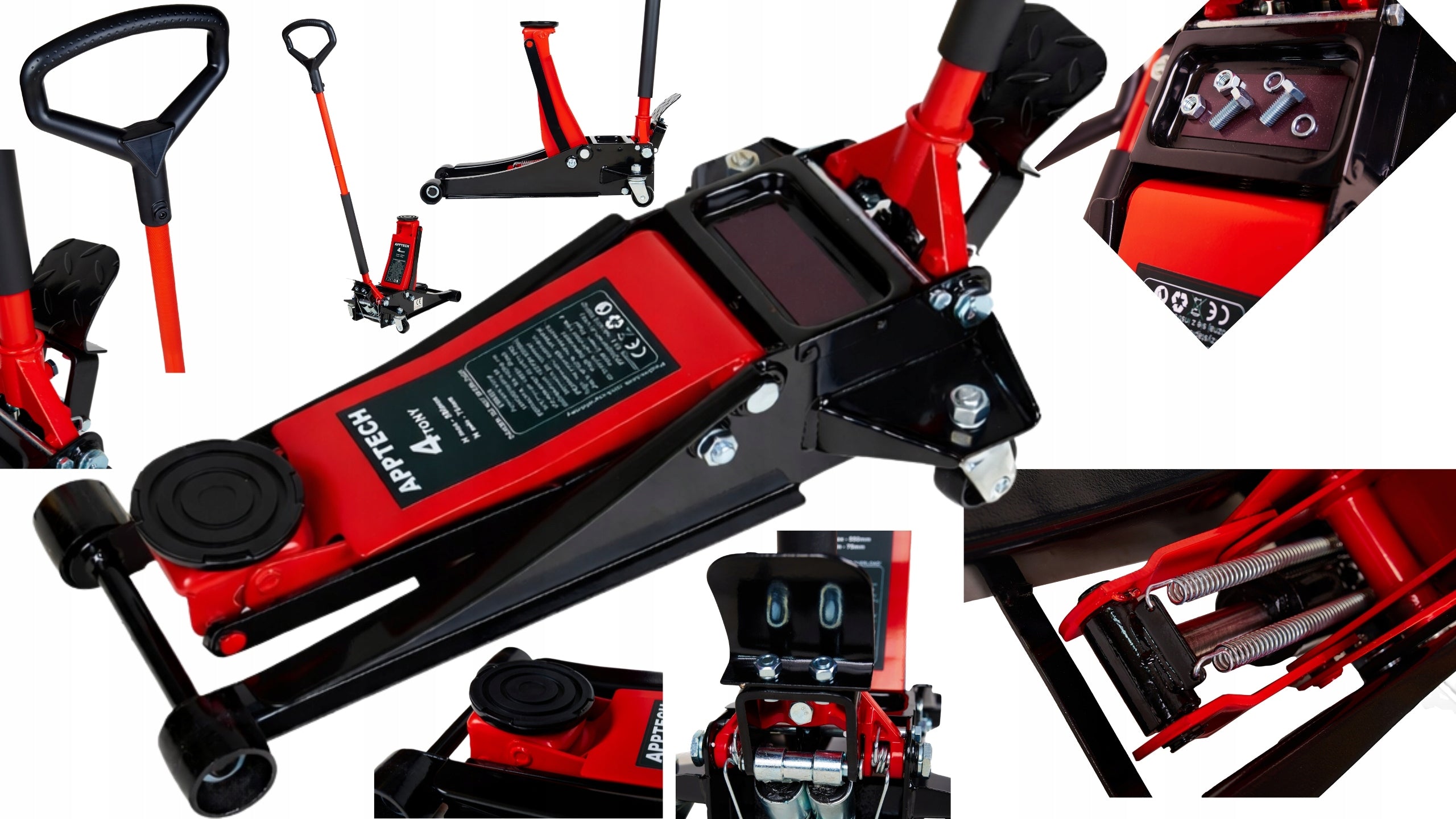 LOW PROFILE LIFT FROG 4T 4 TONS 72-550mm 2-PISTON+RUBBER+PEDAL+HANDLE Y