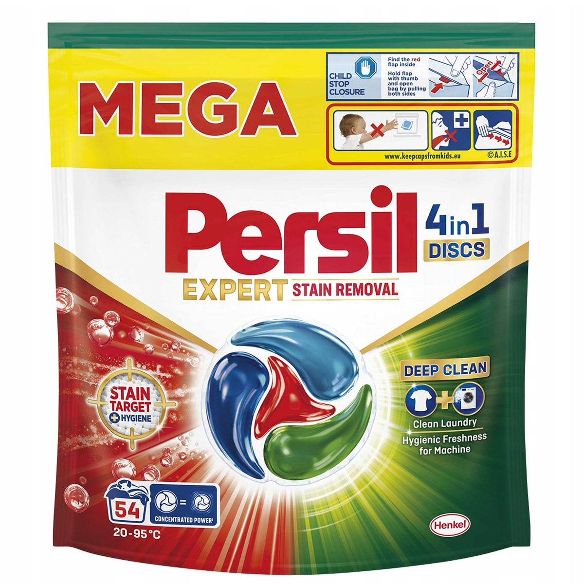 LOW TEMPERATURE WASHING CAPSULES PERSIL EXPERT STAIN REMOVAL 54 WASHING