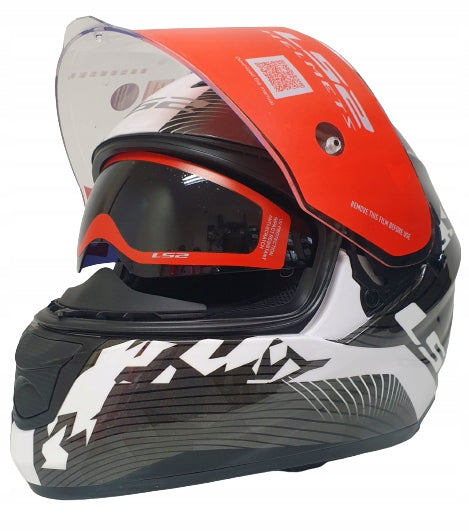 LS2 FF320 STREAM EVO HYPE MOTORCYCLE HELMET size XXL