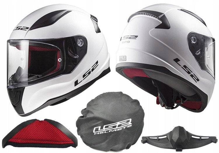 LS2 FF353 RAPID SOLID WHITE INTEGRAL HELMET Size XXL