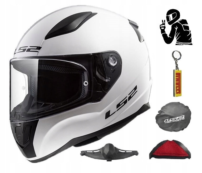 LS2 FF353 RAPID SOLID WHITE XL helmet