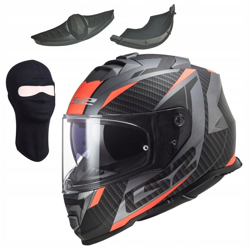 LS2 FF800 STORM II RACER MATT TITANIUM ORANGE sports helmet L SALE