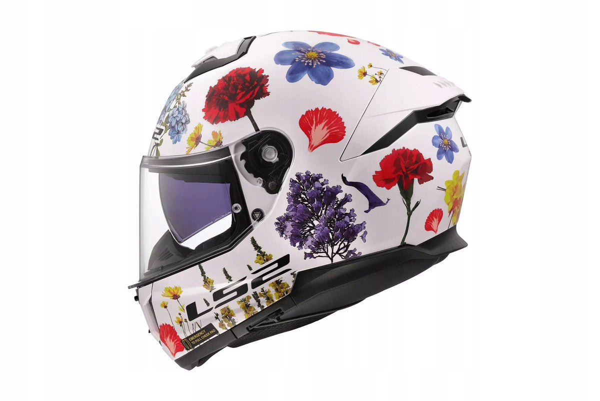 LS2 FF808 STREAM II FLOWERS WHITE INTEGRAL MOTORCYCLE HELMET EAN (GTIN) 6942141772856