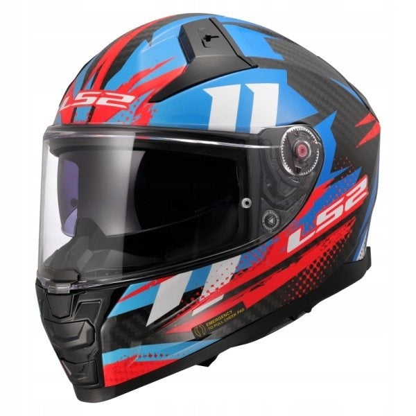 LS2 FF811 Vector II Carbon Tantic Blue helmet size M