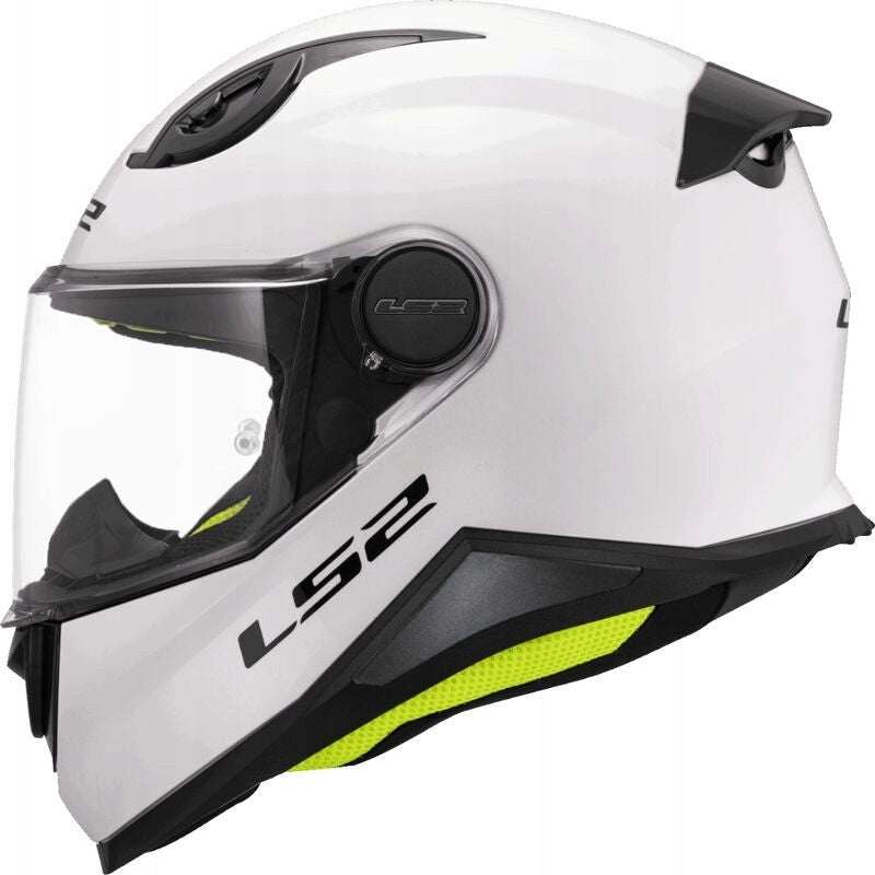 LS2 FF812 KID SOLID WHITE children's integral helmet white S