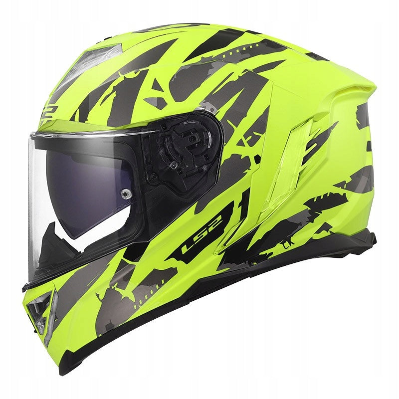 LS2 FF818 STORM III KAOS H-V YELLOW sport integral helmet with XS blend Manufacturer LS2