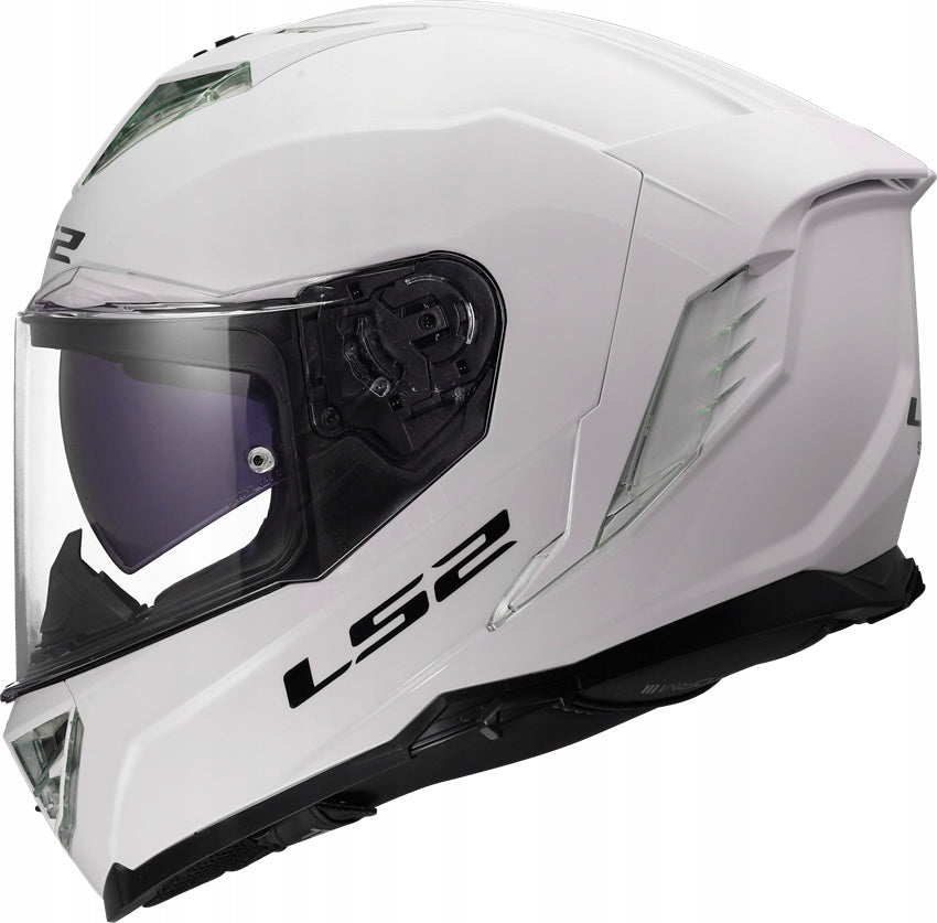 LS2 FF818 STORM III SOLID GLOSS WHITE sport integral helmet with XXS blend Manufacturer LS2