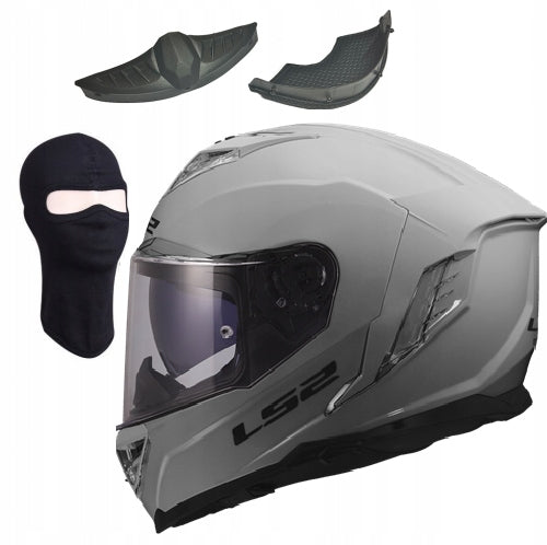 LS2 FF818 STORM III SOLID NARDO GREY sport integral helmet with XS blend