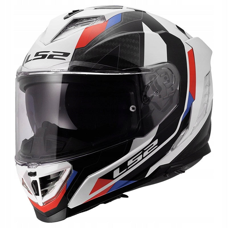 LS2 FF818 STORM III SPORTY WHITE BLUE RED sport integral helmet M Size M
