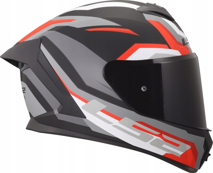 LS2 FF820 RAPID III HYPER BLACK RED MOTORCYCLE HELMET INTEGRAL L Size L