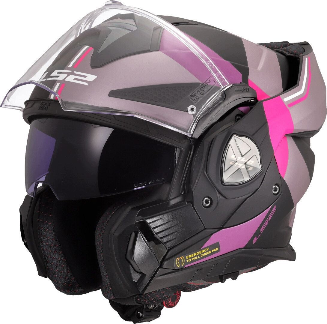 LS2 FF901 ADVANT X ULTRA GREY PURPLE MODULAR HELMET ros. S 24h