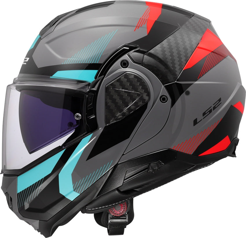 LS2 FF910 ADVANT II TRIPLE NARDO GREY BLUE RED modular XXL jaw helmet