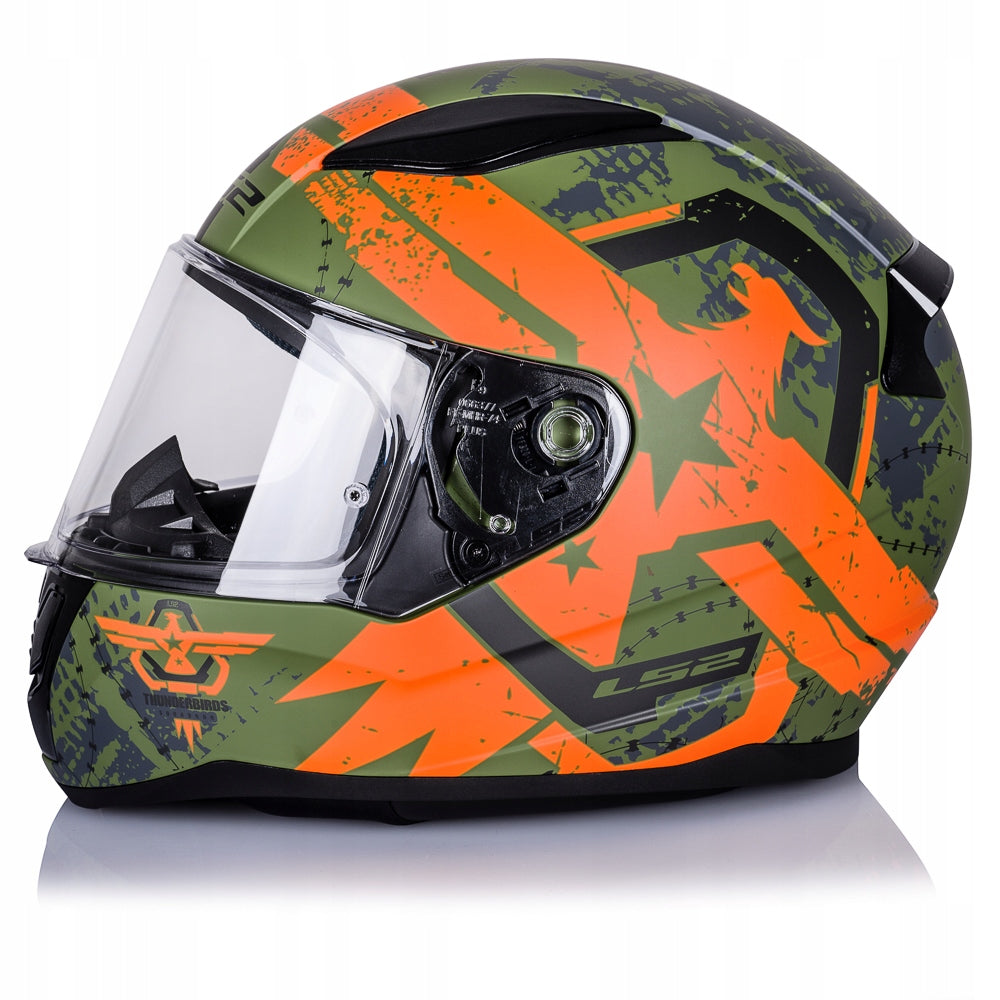 LS2 INTEGRAL MOTORCYCLE HELMET FF353 ECE 22.06 RAPID II THUNDER BIRDS M Type integral/full