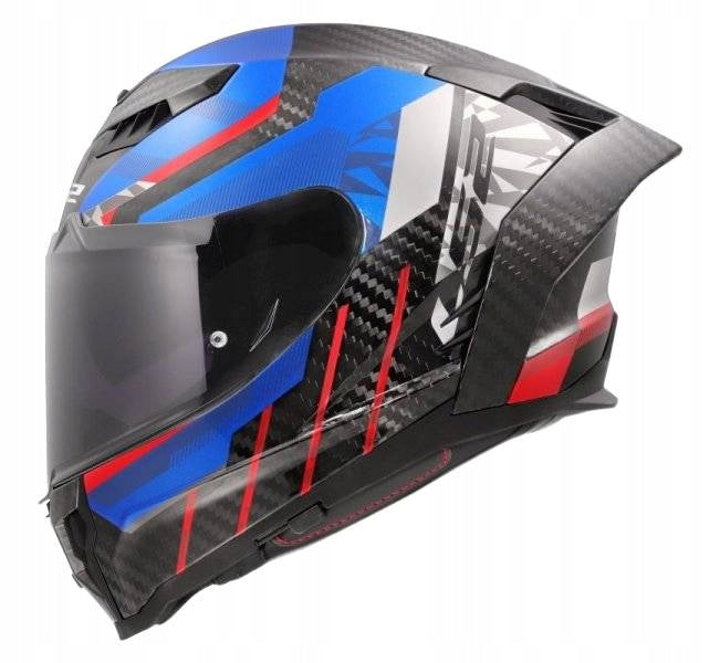 LS2 INTEGRAL MOTORCYCLE HELMET WITH BLEND FF807 DRAGON TRAX BLUE RED L Packaging status original