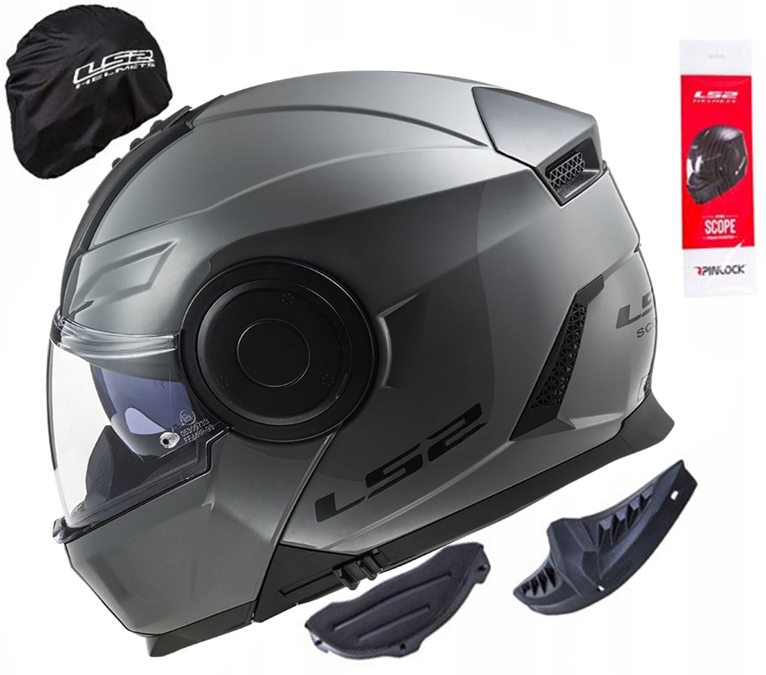 LS2 JAW HELMET + PINLOCK FF902 SCOPE II NARDO GREY TITANIUM L GREY