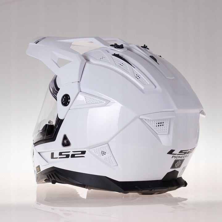 LS2 MOTORCYCLE HELMET ADVENTURE CROSS/ENDURO MX702 PIONEER II WHITE M Packaging status original