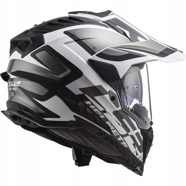 LS2 MOTORCYCLE HELMET CROSS ENDURO MX701 EXPLORER ALTER M. BLACK WHITE-06 XS Manufacturer LS2