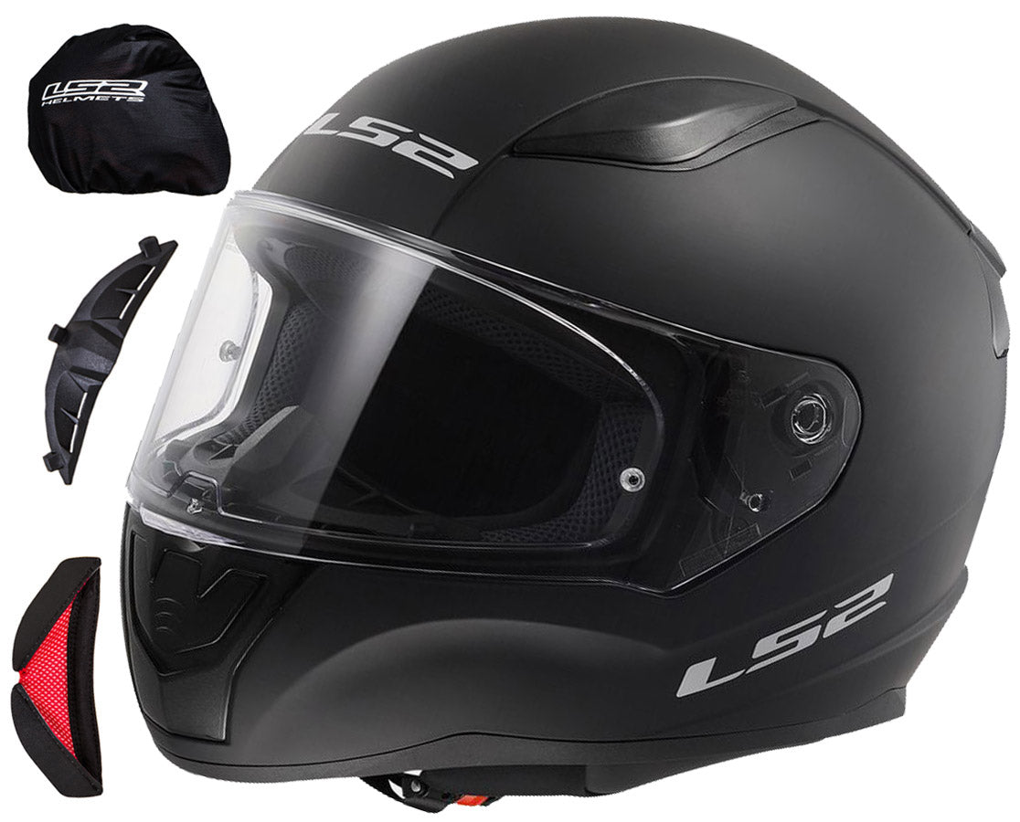 LS2 MOTORCYCLE HELMET INTEGRAL FF353 RAPID II ECE 22.06 SOLID BLACK MAT L
