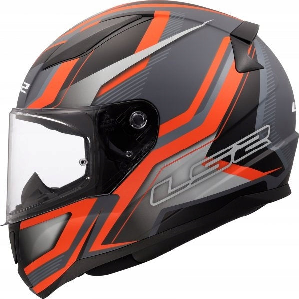 LS2 MOTORCYCLE HELMET INTEGRAL FF353 RAPID II FILTZ MAT ORANGE GREY M Manufacturer LS2