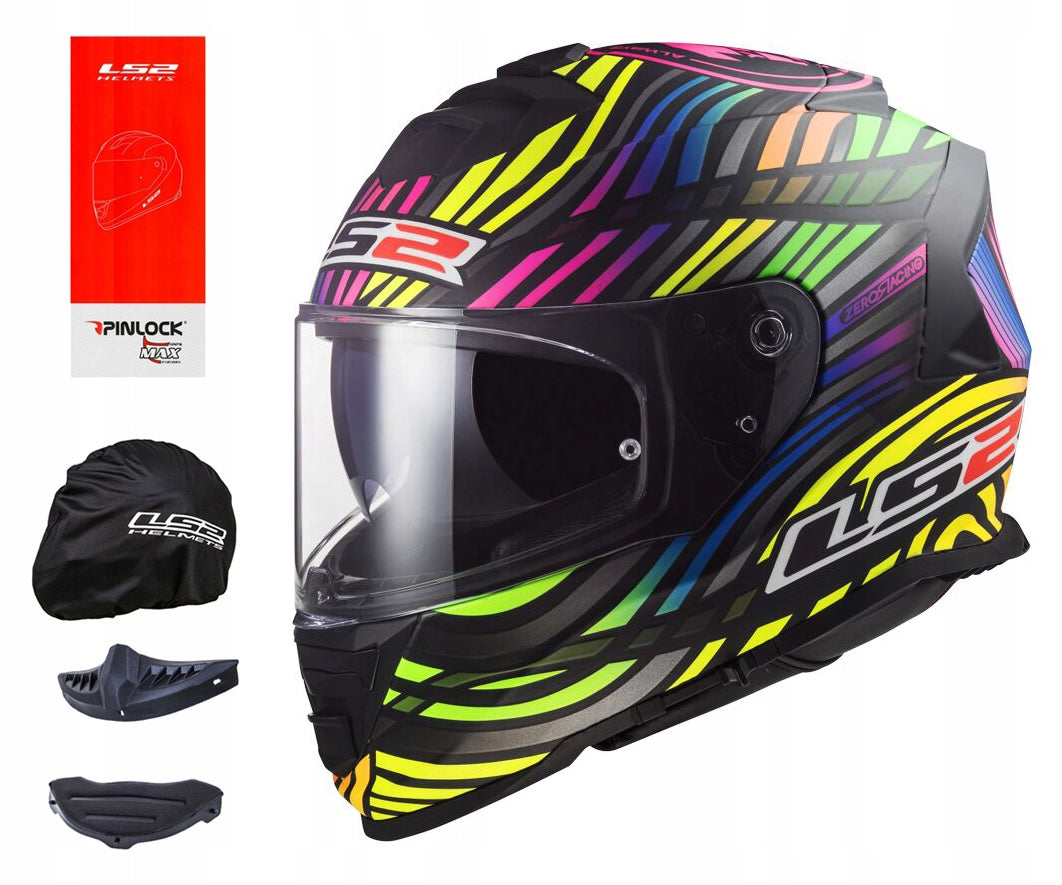 LS2 MOTORCYCLE HELMET INTEGRAL FF800 STORM II POWER M.BL. RAINBOW XS