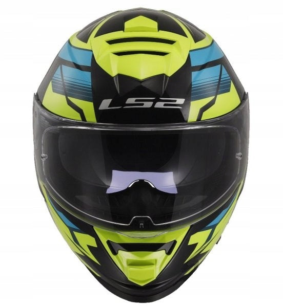 LS2 MOTORCYCLE HELMET INTEGRAL FF800 STORM II TRACKER BLK YEL PINLOCK L Manufacturer LS2