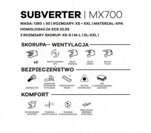 LS2 MX470 Subverter Astro Cobalt HV Yellow MX helmet, size XL Manufacturer's catalog number AK4070024246
