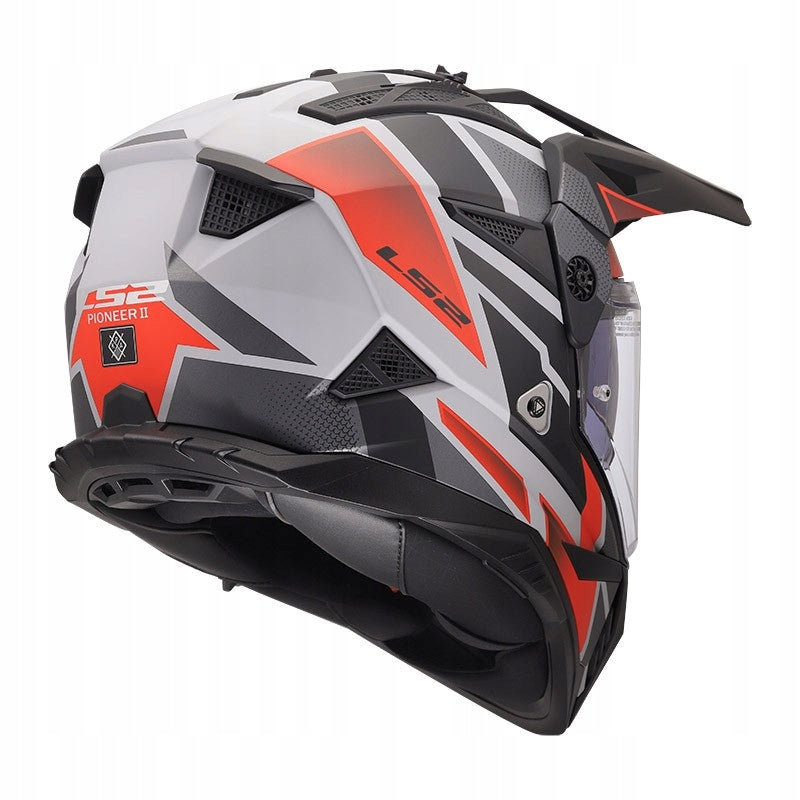 LS2 MX702 PIONEER II BLOCK GRAY RED enduro cross off-road helmet M Manufacturer LS2