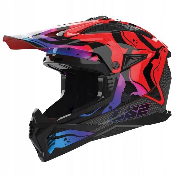 LS2 MX708 Fast II Wash Red-06 M Off-Road Helmet - Enduro, Cross, ATV, Quad Packaging status original