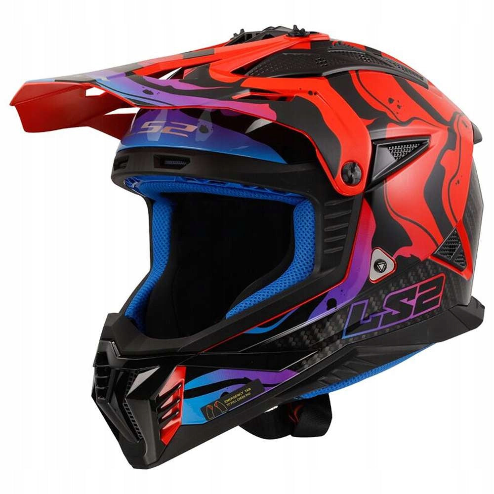 LS2 MX708 Fast II Wash Red-06 M Off-Road Helmet - Enduro, Cross, ATV, Quad