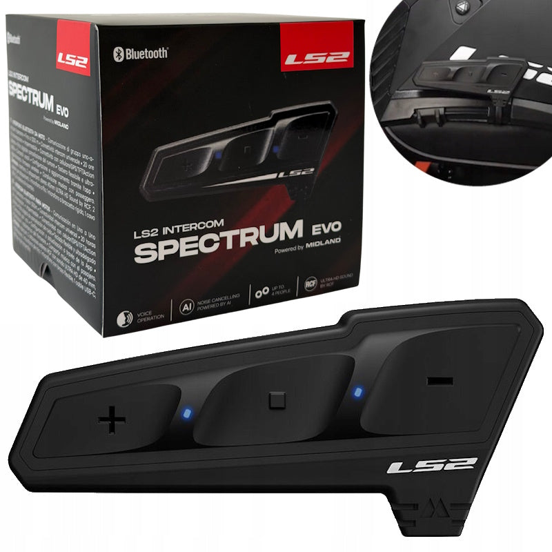 LS2 Spectrum Evo Helmet Intercom - Advant Pioneer Dragon Vector Scope