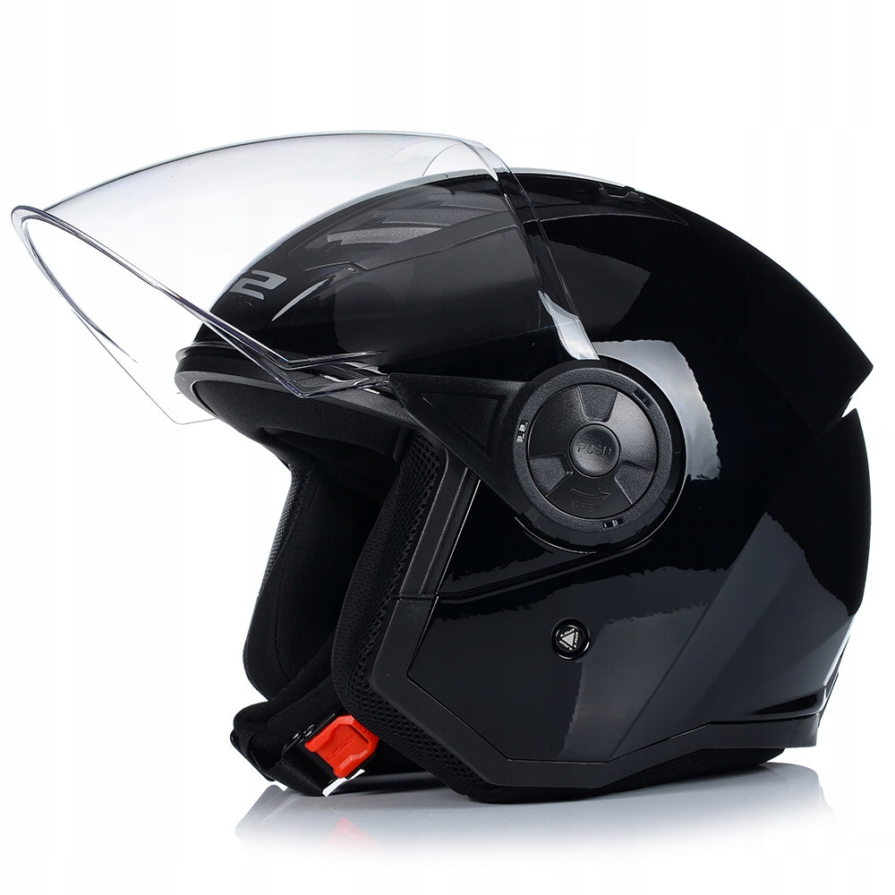 LS2 helmet | Airflow II Solid Black Gloss | Open Scooter Helmet | OF616 Manufacturer's catalog number AK3661610122